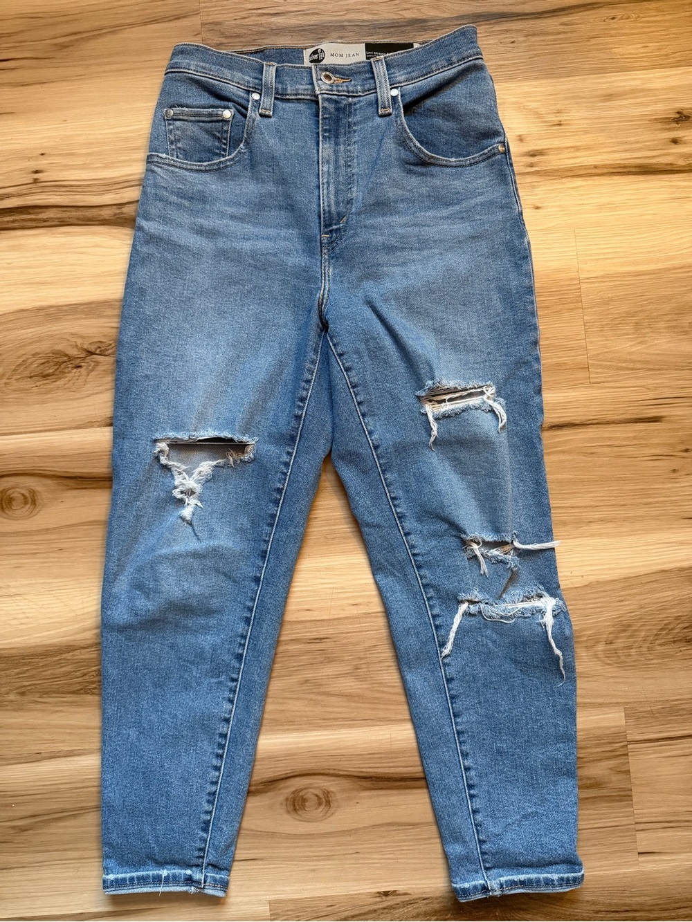 Levi's SilverTab High Rise Mom Jeans Distressed
Light Wash 27×27